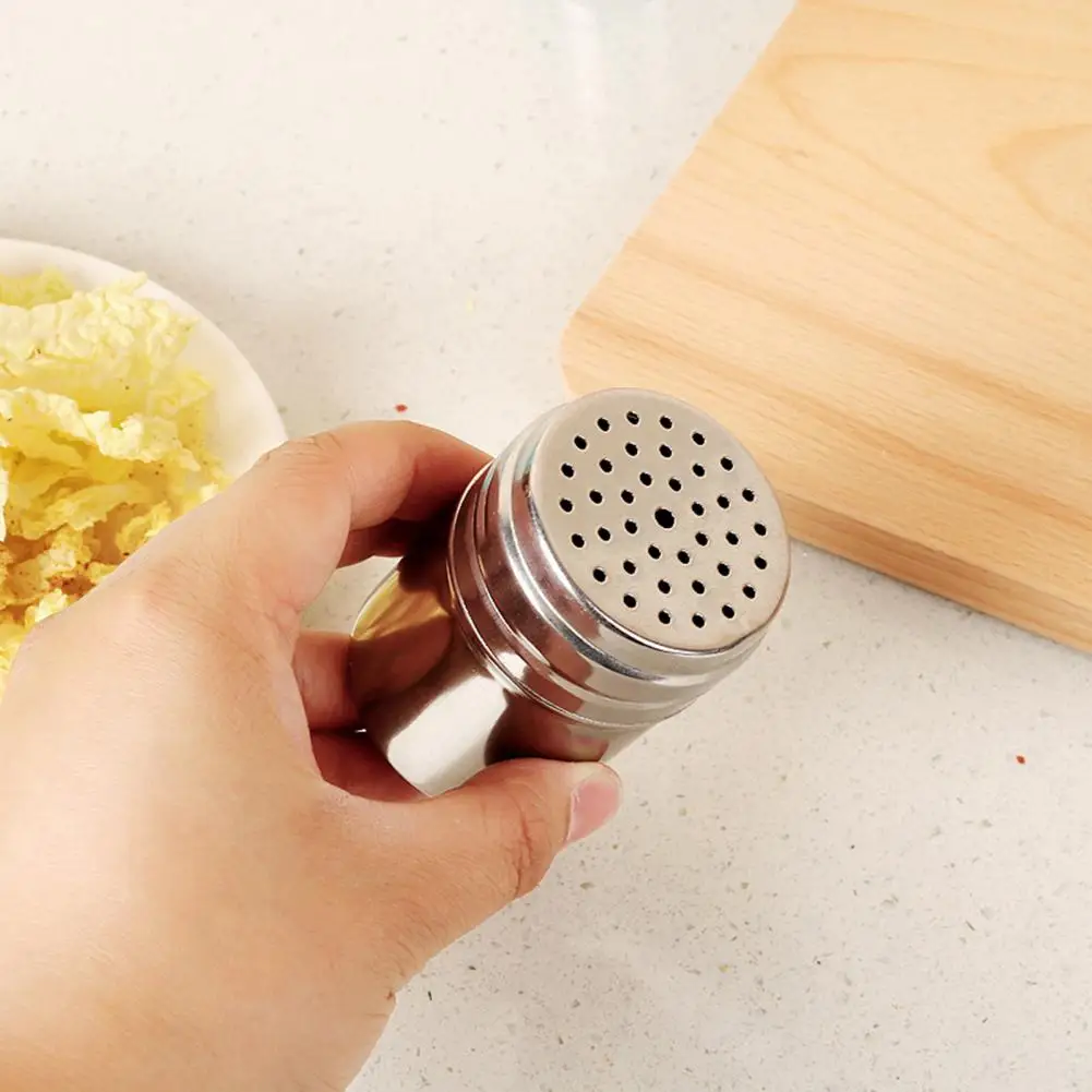 Uniform Hole Seasoning Bottle Ergonomic Stainless Steel Easy to Refill Shatterproof Spice Bottle Kitchen Accessories