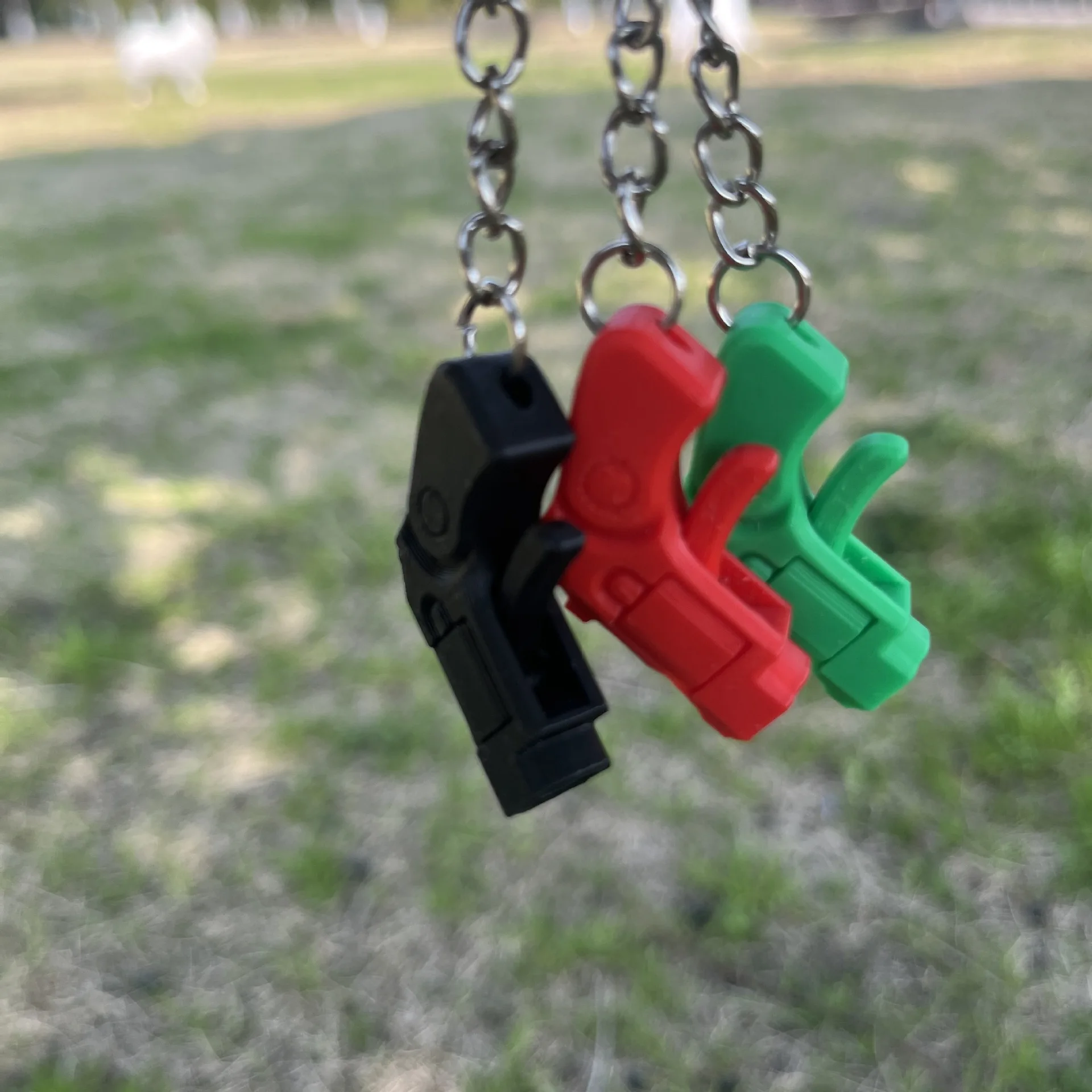 4 سنتيمتر/1.57in مسدس المفاتيح ثلاثية الأبعاد مطبوعة جيب مسدس قلادة المفاتيح يمكن إطلاق مكتب صغير الضغط لعبة لصبي هدية