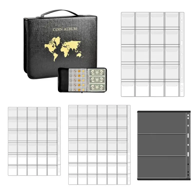 10Pcs specie Collection Book Money Collection Book Money Album Protection Transparent Stamps Book Christmas And New Year Gifts