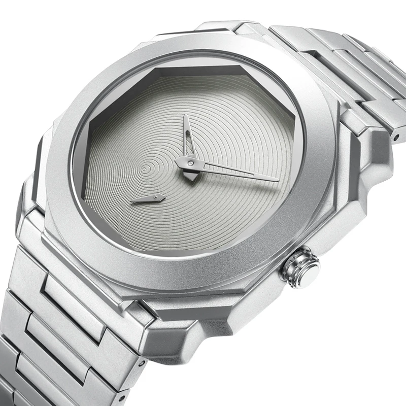 New Watches for Men Luxury Stainless Steel Unique Octagonal Dial Waterproof Quartz Wristwatches Relogio Masculino Drop Shipping