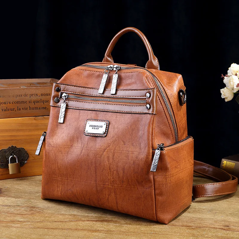 

Brand New Female Backpacks High Quality Femme Ladies Bagpack Tassel Vintage Backpack Should BagTravel Solid Casual Daypack