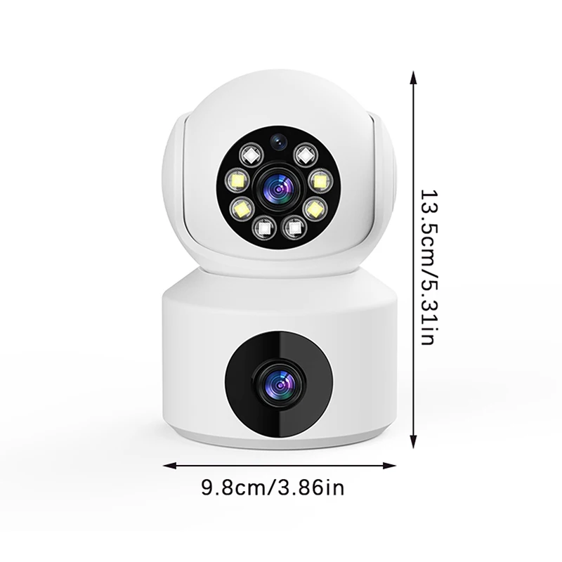 Camera Dual Lens Dual Screen Baby Monitor Home Security Camera PTZ Auto Tracking CCTV Video Surveillance