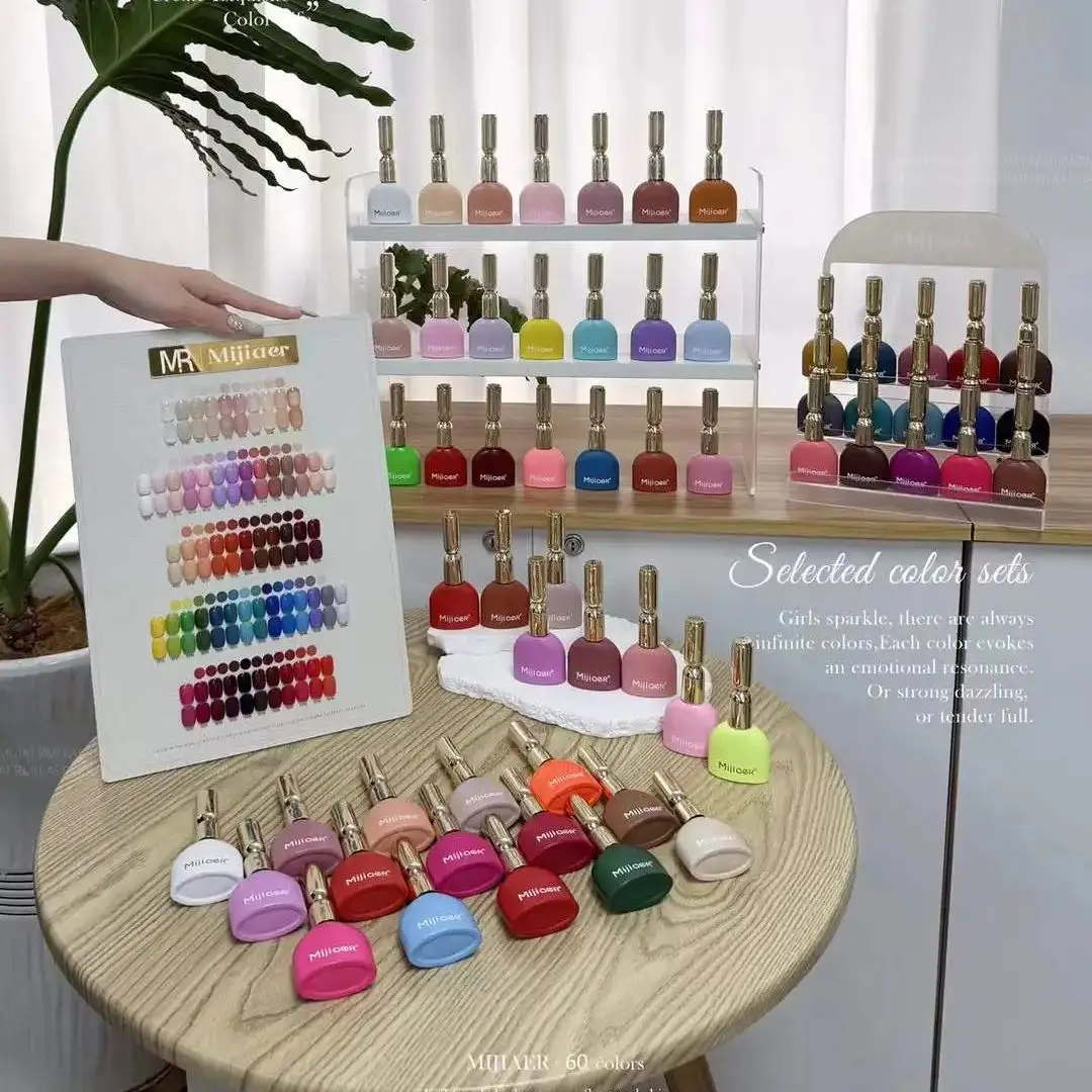 Mijiaer 60 สีเจลเล็บชุด ColorCard เจลชุด Easy Soak Off 15ml เจลเล็บชุดเล็บ Salon อาชีพ
