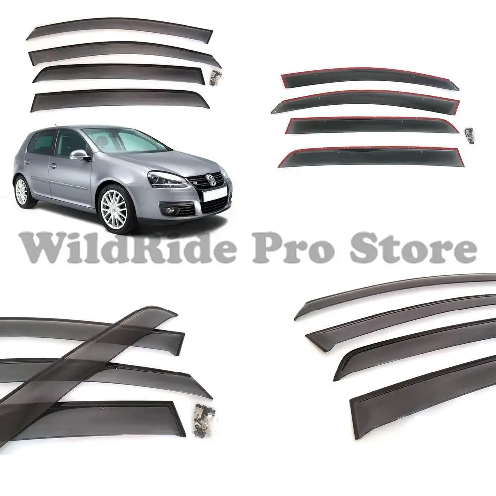 

1 set Molded Rain Visors for Volkswagen Golf 5 VW Golf MK5 Window Rain Guards Waterproof Trim