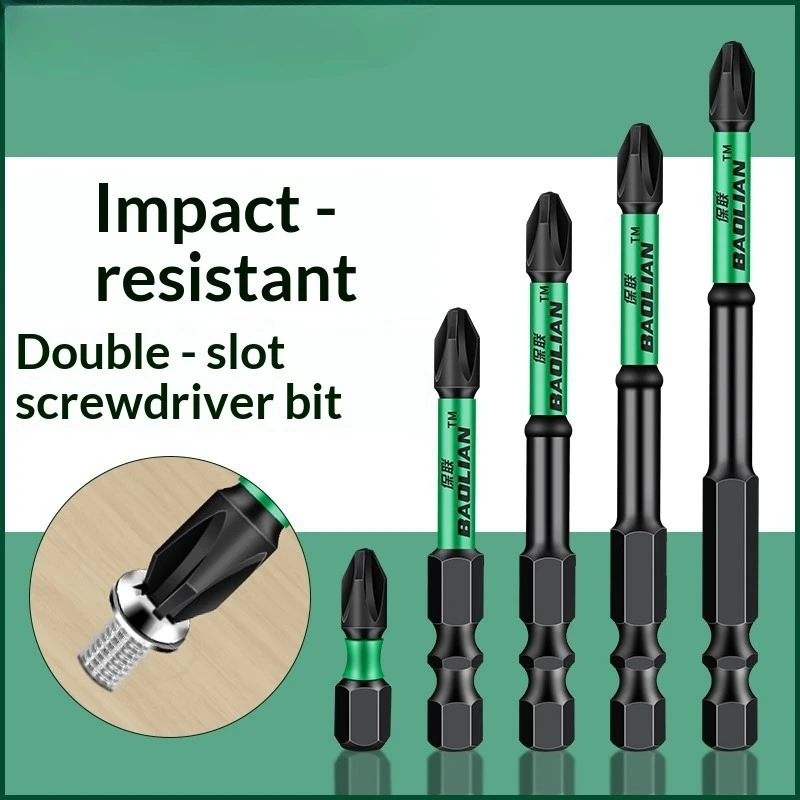 Anti-slip Coated Phillips Impact Drill Bits S2 Magnetic Toothed Screwdriver Bits For Household Electric Tool Bike Maintenance