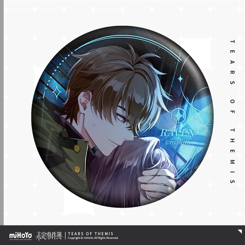 Anime Game Tears of Themis Heartbeat 3rd Cosplay Official Metal Badge Button Brooch Pins Fans Collection Medal Souvenir Gift Bag