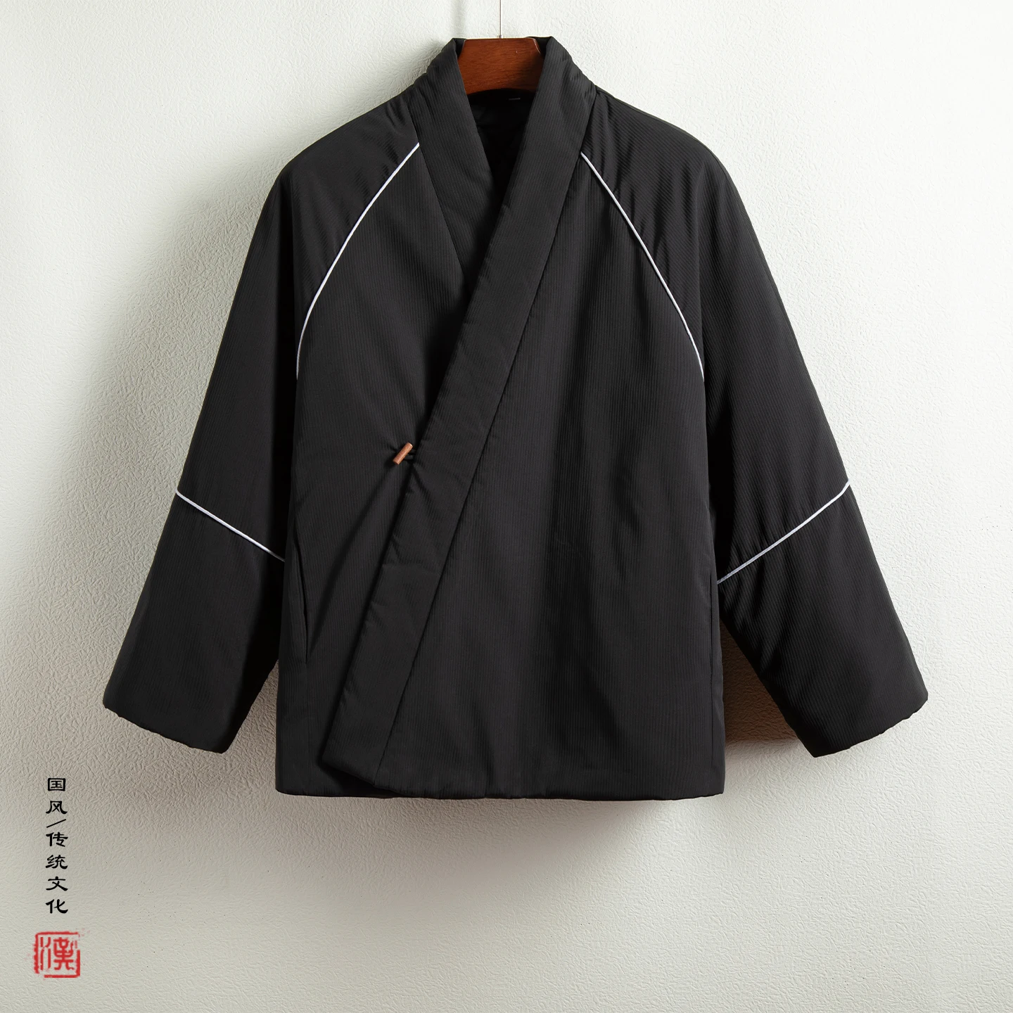 

Winter Men Original Warm Padded Coat Men Buttons V-Neck Jacket Men Chinese Style Tang Suit Men Thick Kimono Hanfu Vintage Parkas