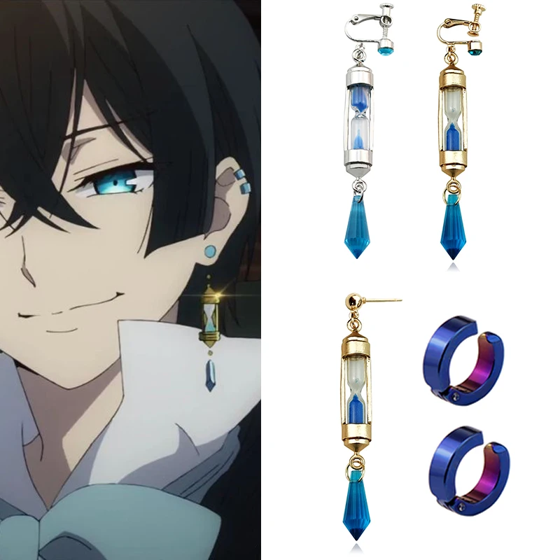 Anime Vanitas Earrings The Case Study Of Vanitas No Karte Props Hourglass Earrings Ear Cuff Cosplay Jewelry Ear Studs Gifts ﻿