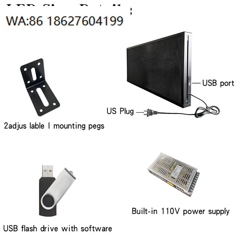 P10 Outdoor Full Color LED Sign Board Programmable Scrolling Text High Brightness Video Display For Plaza Mall