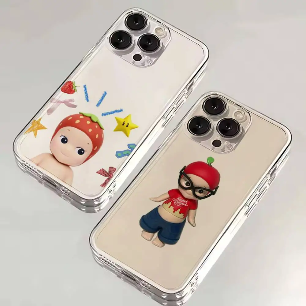 

Cute S-Sonny Angel Phone Case For iPhone 16,15,14,13,12,11 Plus,Pro,Max,XR,XS,X,7,8 SE,Mini Transparent Silicone Soft