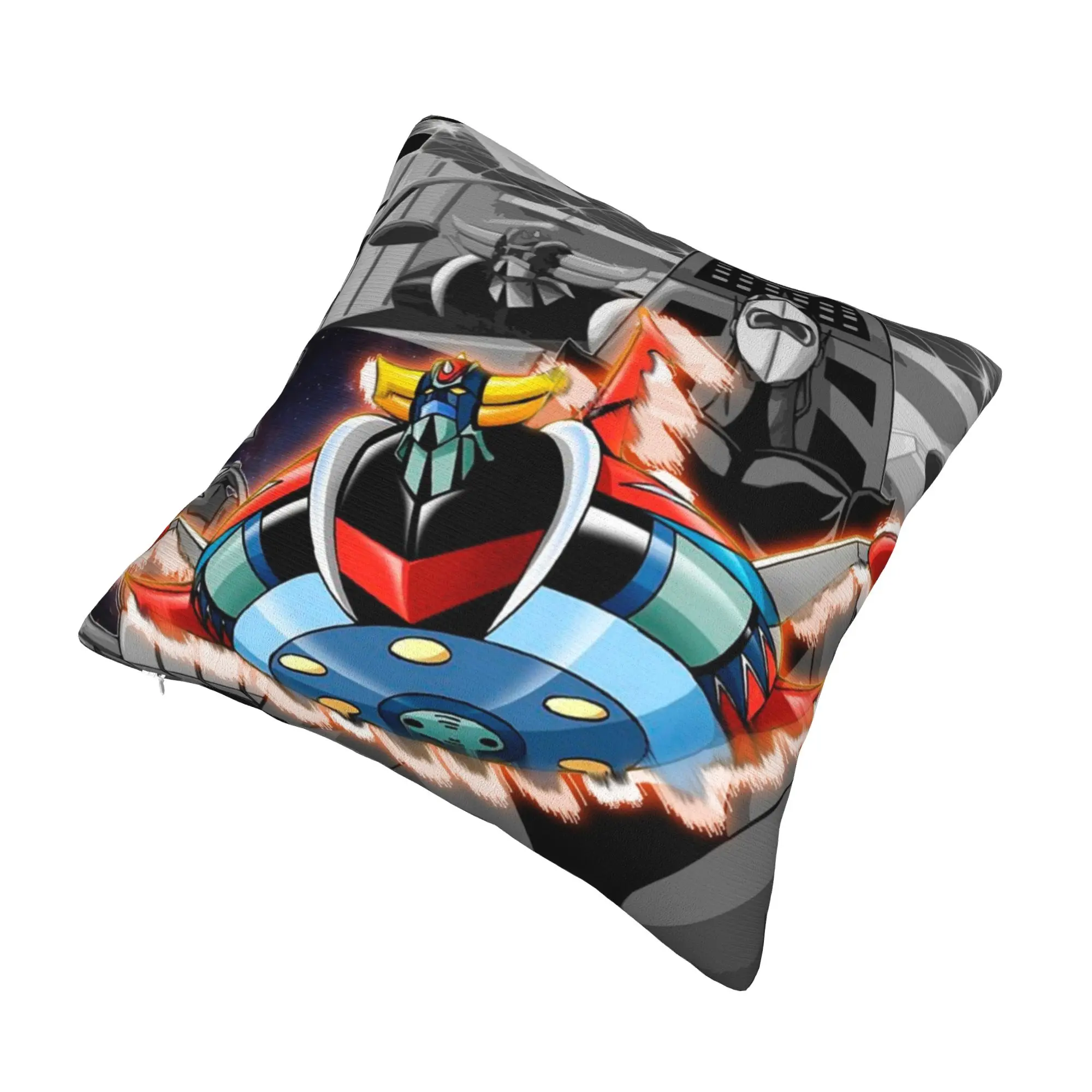 Modern Grendizer Go Cushion Cover for Sofa Polyester UFO Robot Goldrake Mazinger Z Throw Pillow Case Decoration