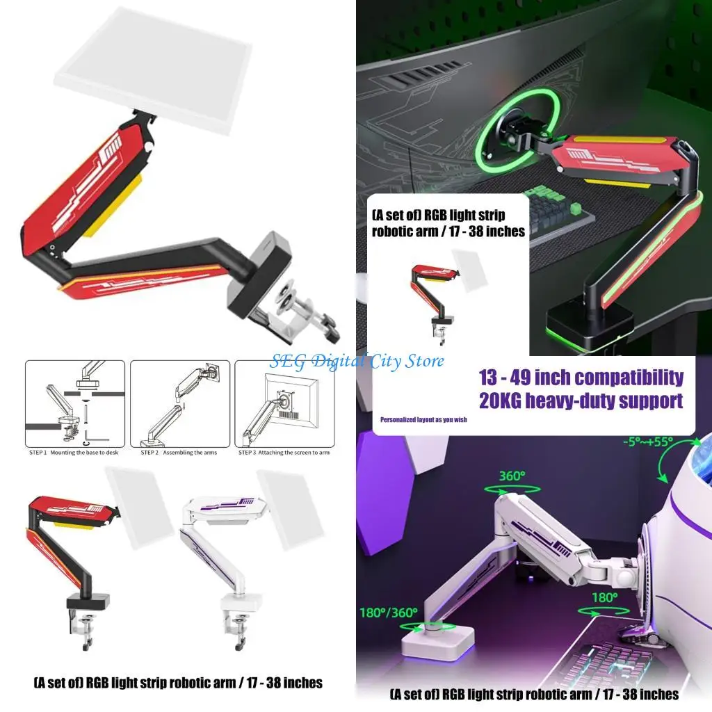 

U75B Настольное крепление для кронштейна наблюдения за движением, изменяемое наклоном и поворотом, для дисплеев длиной 17 38 со