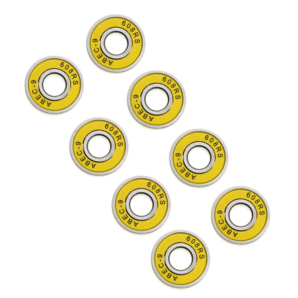 High Precision Skateboard Bearings 608RS Dual Sealed for Professional Inline Skates and Longboards