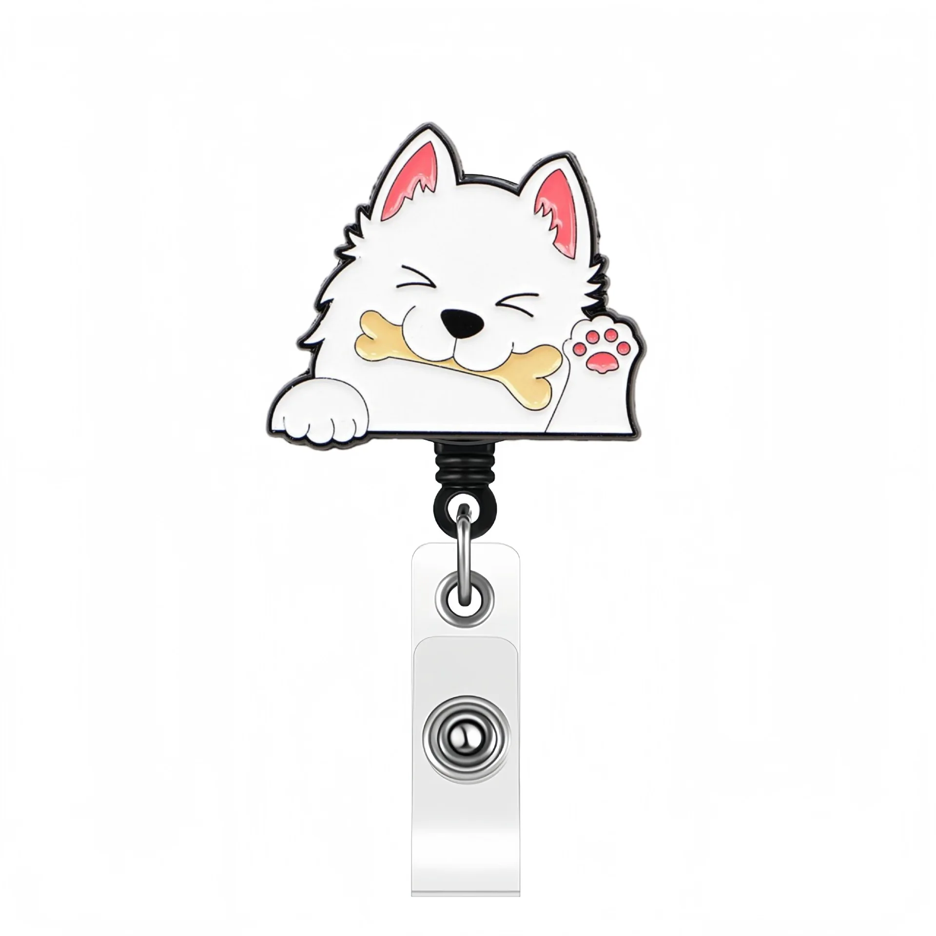 Id Badge Clip 8*5*2.2cm Acrylic Badge Badge Reel Acrylic For Hospital Work