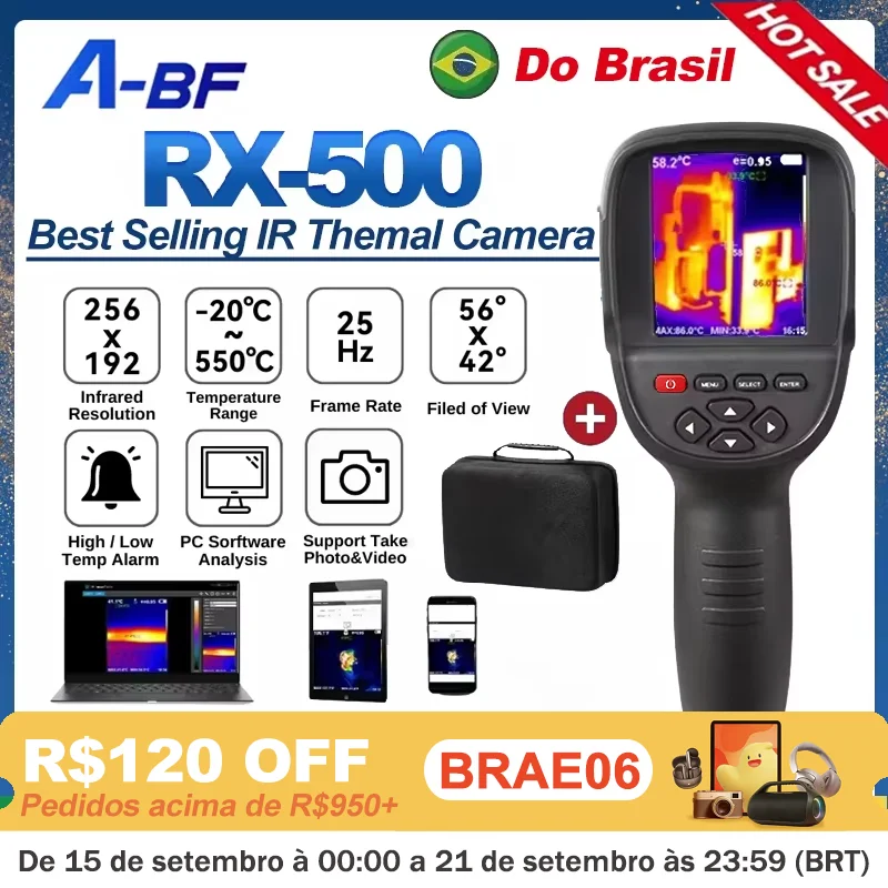 A-BF termocamera a infrarossi UTi260B RX-350 circuito PCB tubo di riscaldamento a pavimento rilevamento elettronico termocamera portatile