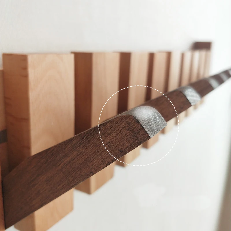 Wall-Mounted Coat Rack Beech and Walnut Hook Hidden Decoration Hook Hanger Foldable Bedroom Closets Wooden Wall Shelf Home Decor