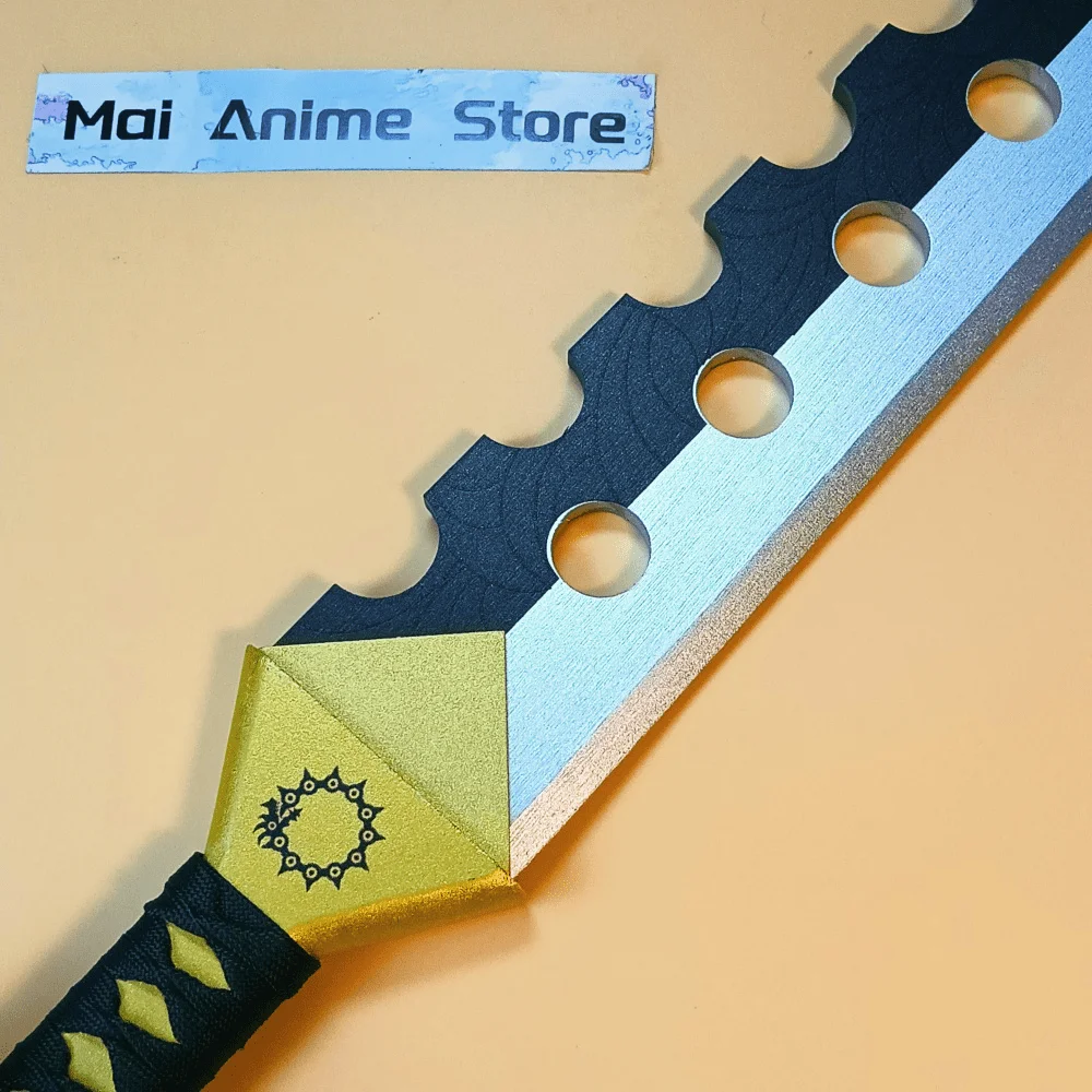 28in os sete pecados pecados katana meliodas perdido bane espada japonês katana samurai anime cosplay prop ninja faca sabre brinquedo presente
