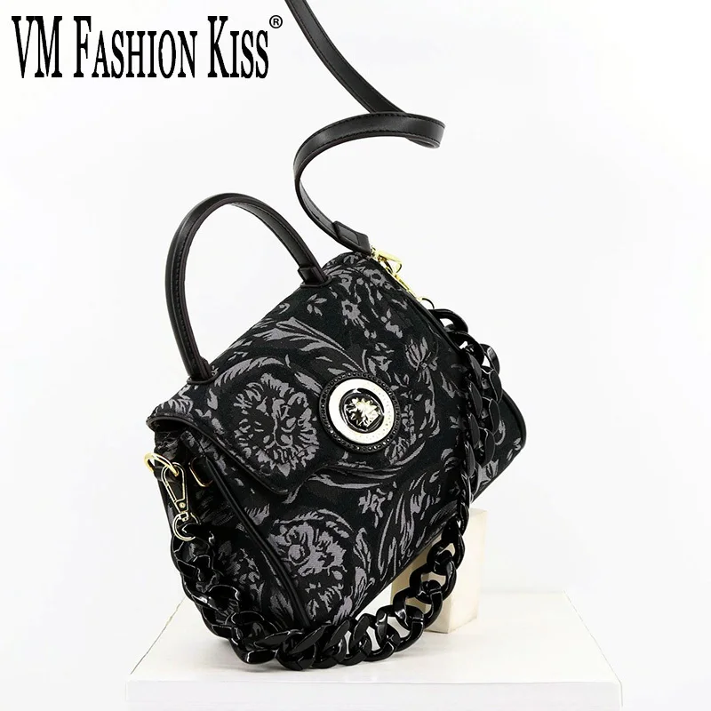 VM FASHION KISS Women\'s Bags 2024 Trends Luxury Design Acrylic Chain Handbag Super Move Shoulder Bag High Quality Crossbody Bag