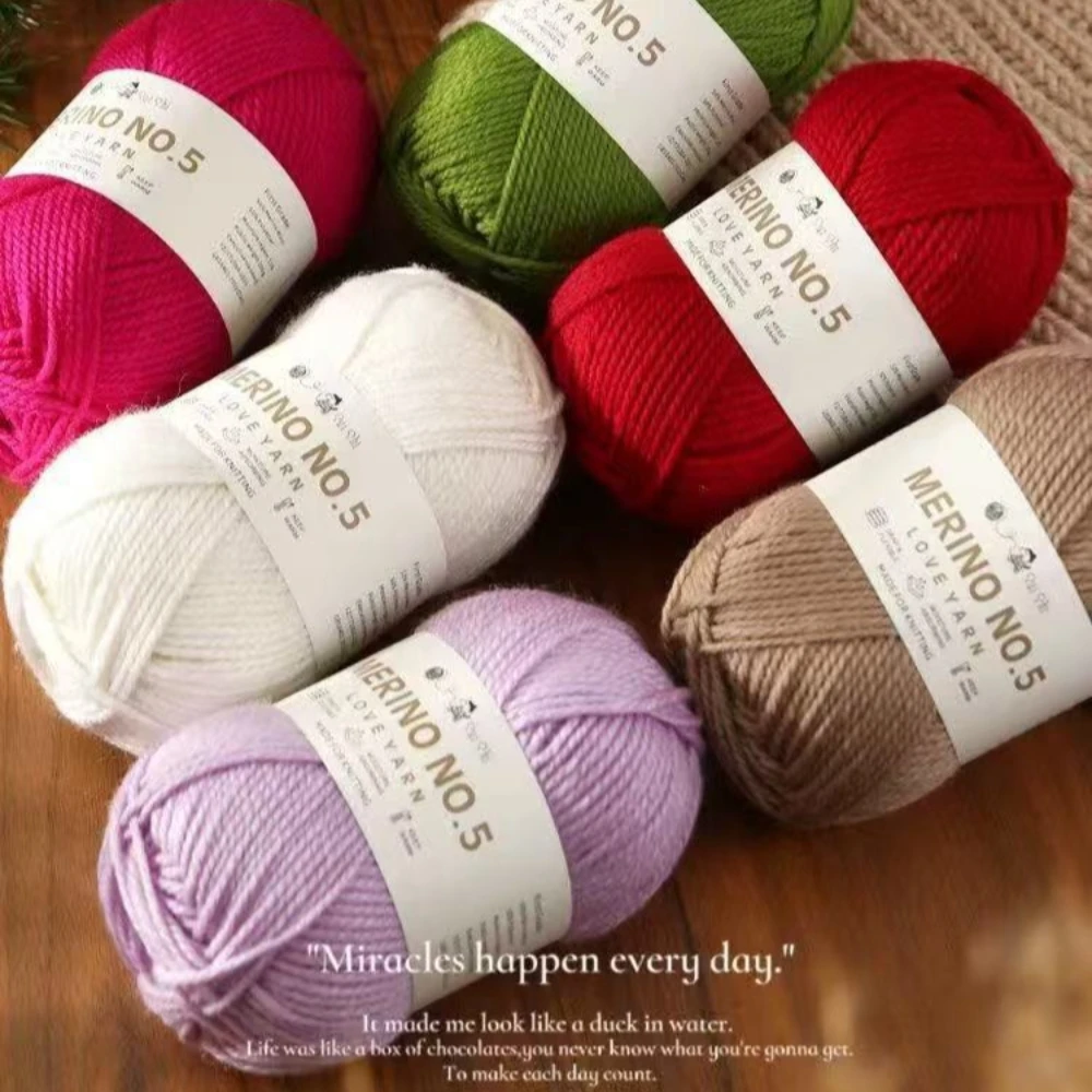 100g Australian Merino Wool Yarn 2mm Medium Coarse Wool Thread for Hand Knitting Sweater Pants Scarves Shawls Clothes