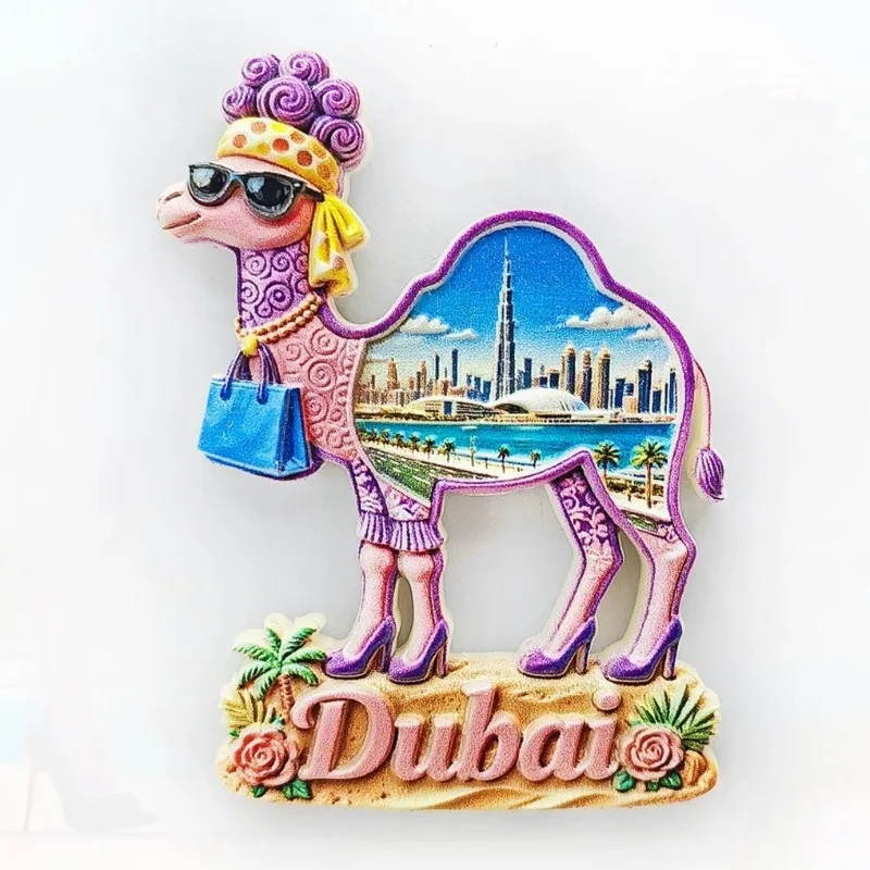 Dubai Fridge Stickers The United Arab Emirates Travel Souvenirs Burj Khalifa Tower Burj Al Arab Fridge Magnets Birthday Gifts