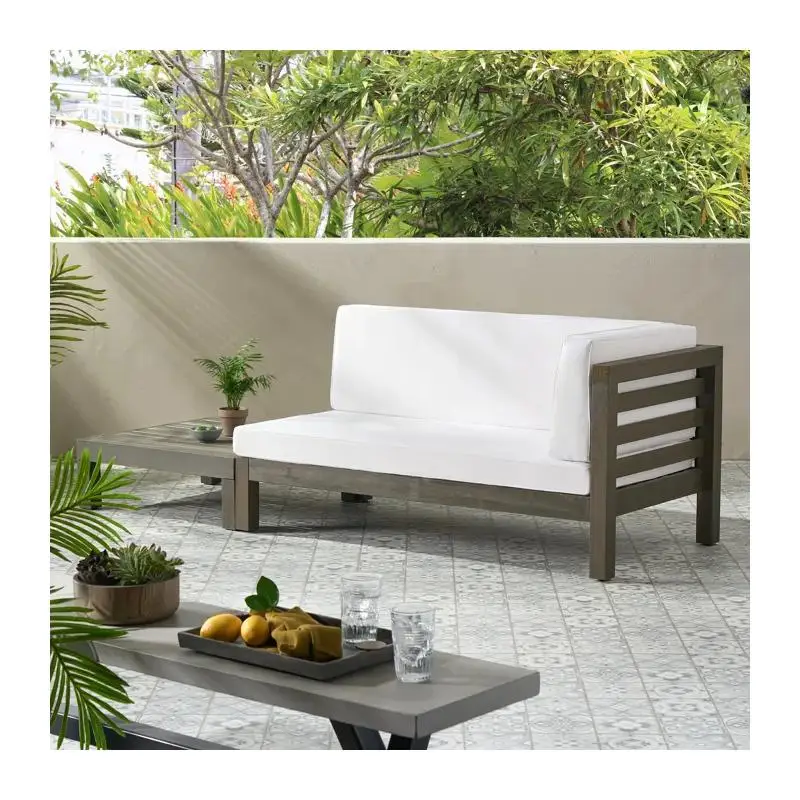 Corner Bench & Coffee Table Set, White Finish, Modern Design, Ideal for Home Decor, Living Room Furniture