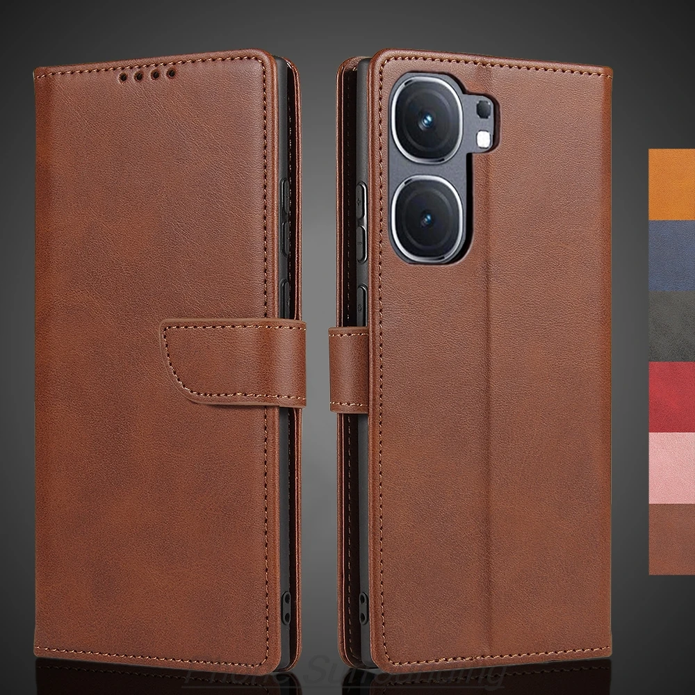 Funda de cuero con tapa para Vivo iQOO Neo 9 / iQOO Neo9, funda protectora de cuero Pu para teléfono