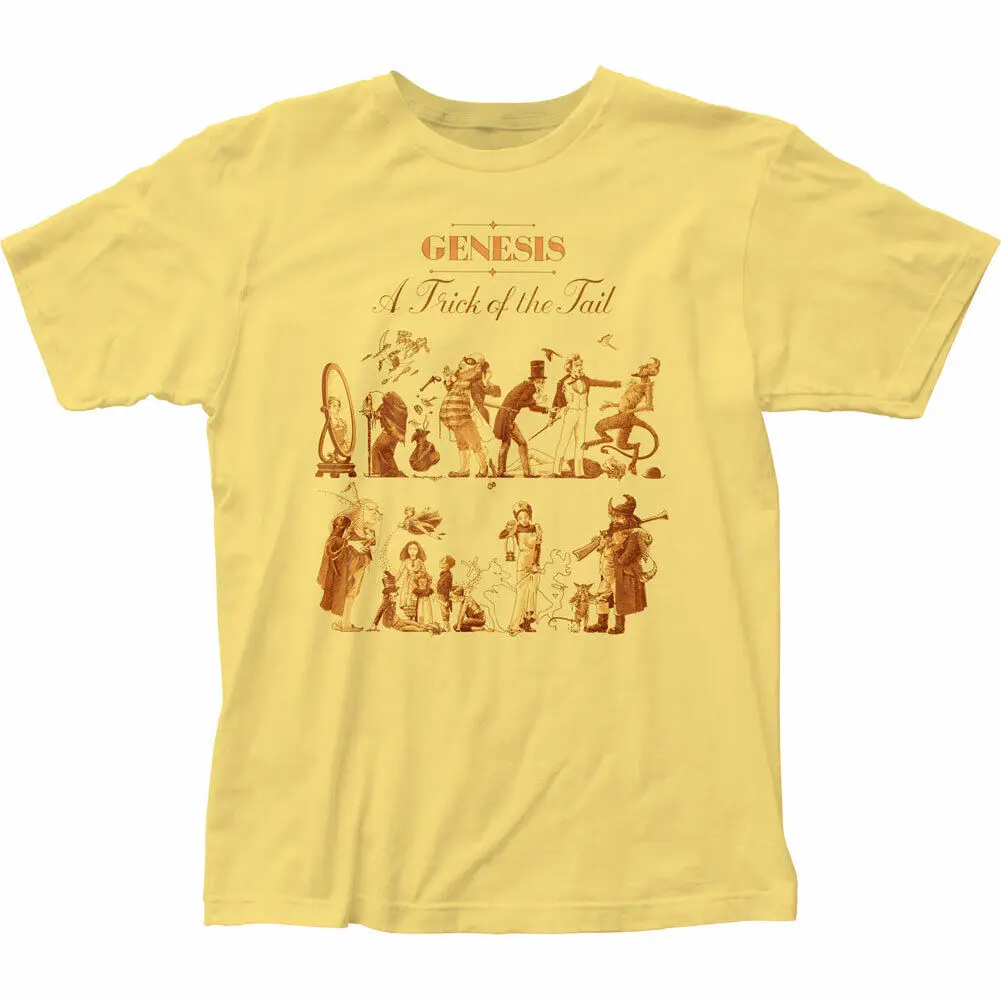 Genesis A Trick of the Tail T Shirt Mens Licensed Rock N Roll Band Yellow