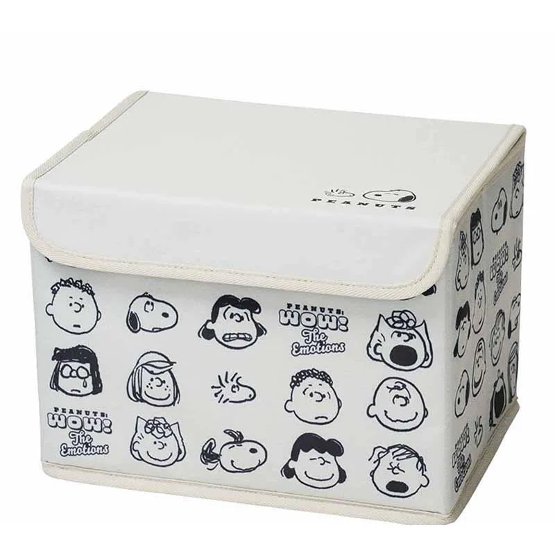 Kawaii Snoopy Desktop Storage Box Cosmetics Foldable Storage Basket Large Capacity Miscellaneous Basket Practical Gift for Girls