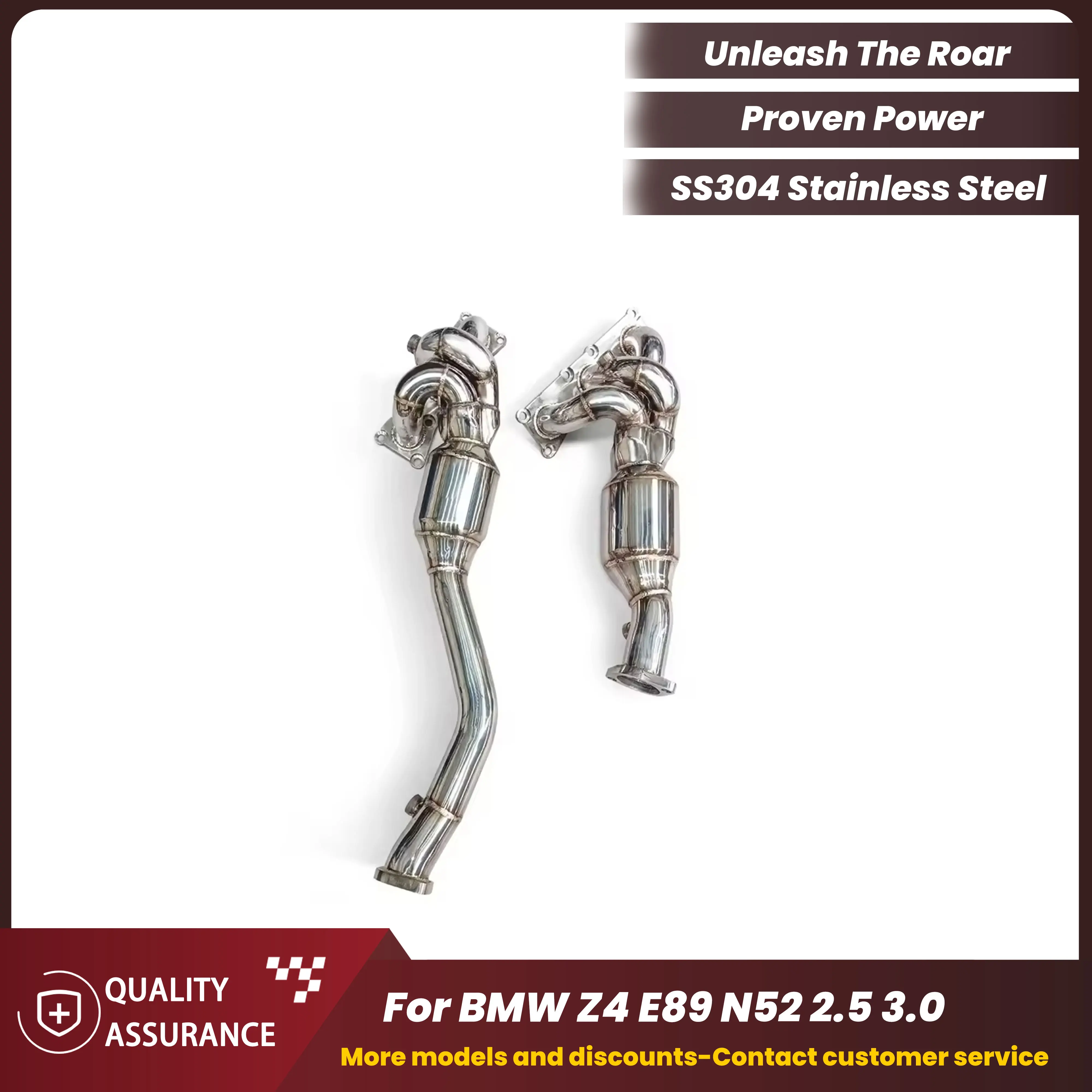 ECCF Performance Header Exhaust for BMW Z4 E89 N52 2.5 3.0 2008-2015 with Easy Installation