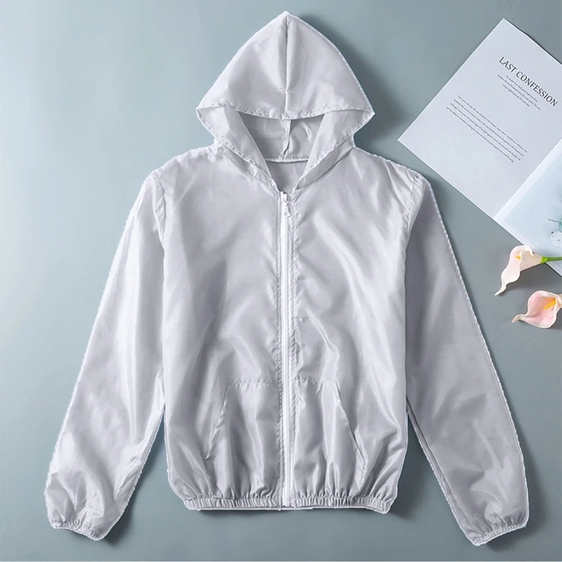 HX6F Women Summer for Sun for Protection for Jacket Long Sleeve Zip Up Hoodie Pockets
