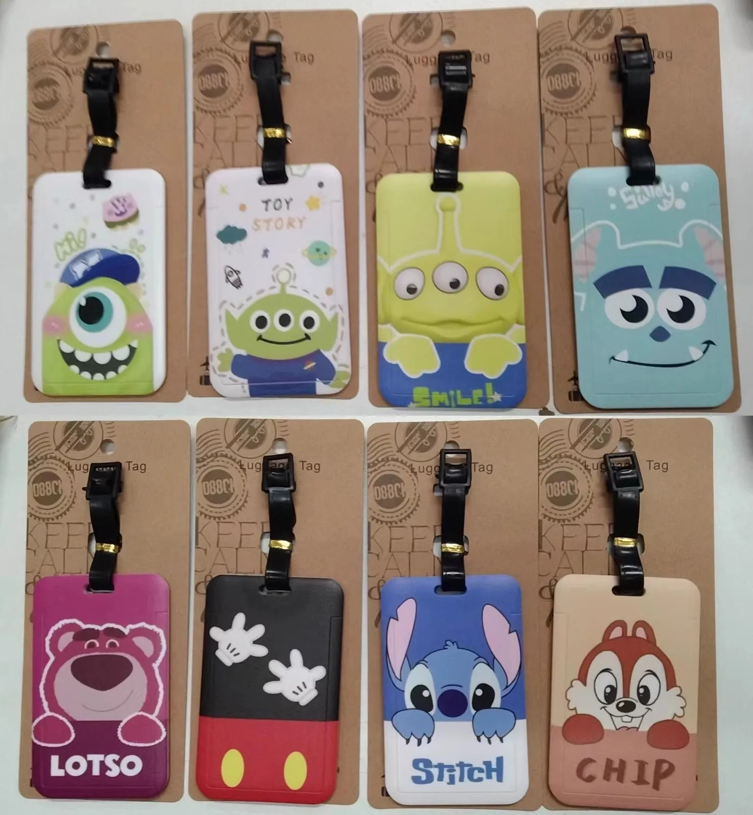 Disney Stitch Toy Story ABS Luggage Tags Cartoon Suitcase Tag Travel Accessories Bag Holder Label Birthday Gift