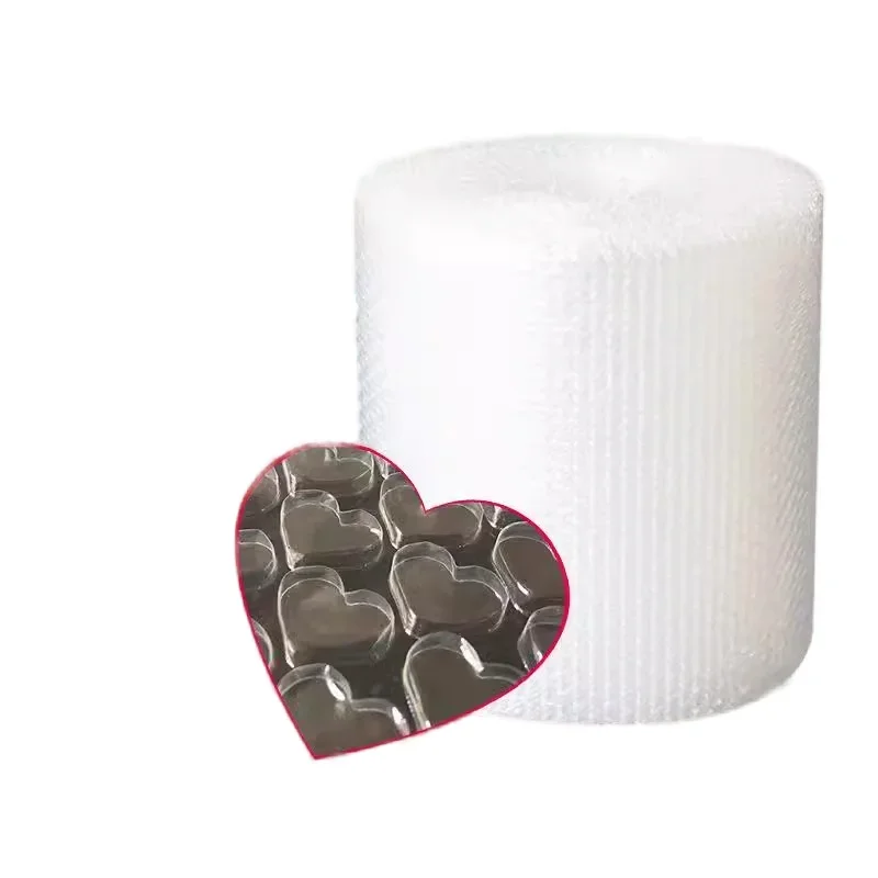 30cm /roll Bubble Film for Gift Box Bag Wrap Clear Love Heart Packing Mailer Transparent Shockproof Shipping Supplies Wholesale