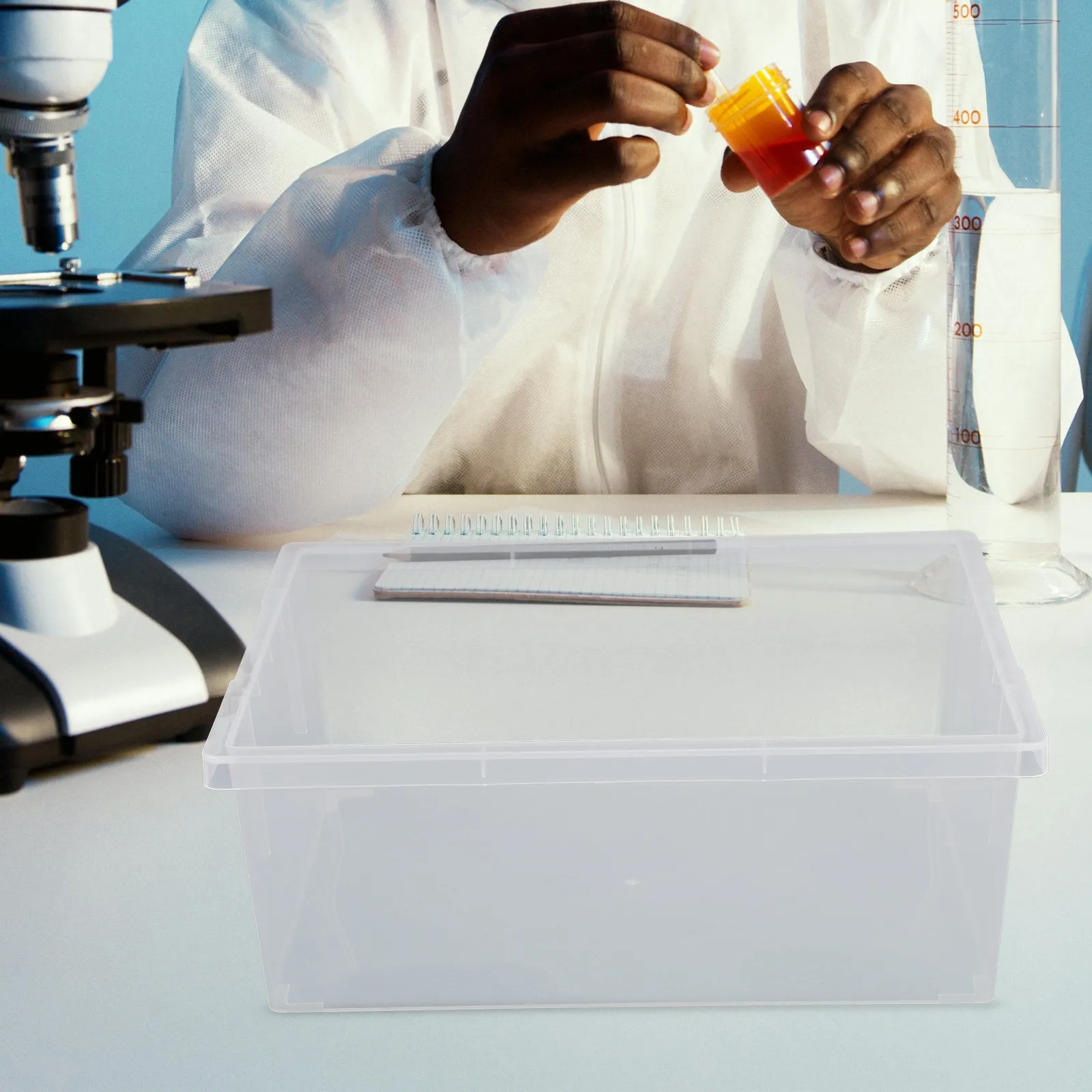 

Лабораторный пластиковый прозрачный квадратный таз для воды, емкость для химических жидкостей, для научных исследований