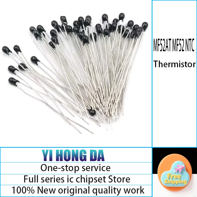 20PCS NTC-MF52AT เทอร์มิสเตอร์ NTC MF52 ตัวต้านทานความร้อน 1K 2K 3K 4.7K 5K 10K 20K 47K 50K 100K OHM 3590 5%