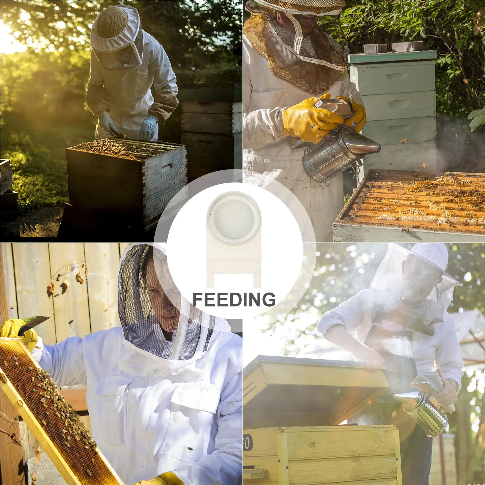 

2 шт., кормушка для улья, прочная пластиковая основа, легкий монитор, уровни сахарного сиропа, кормушка для пчел, оборудование для пчеловодства
