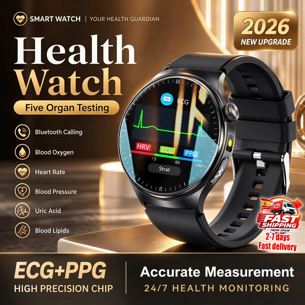 Nuovo smartwatch 2026 con diagnostica AI, ECG+PPG, acido urico, pressione sanguigna, esami dei cinque organi, smartwatch universale per uomo e donna