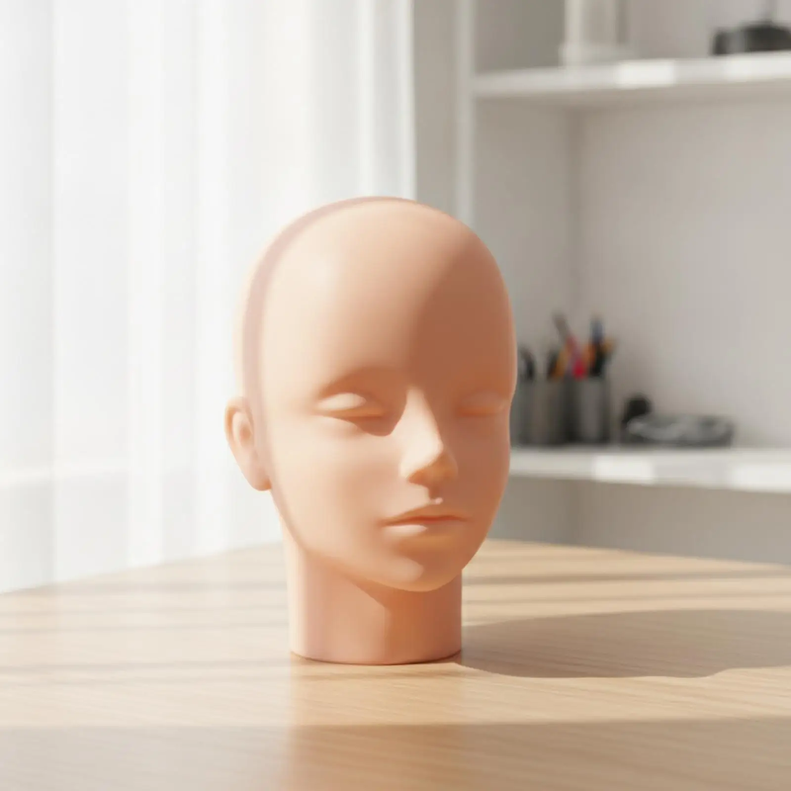 Anime-Style Bald Mannequin Head for Cosplayers