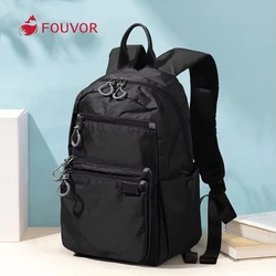 Fouvor Fashion Casual Nylonowy plecak damski o dużej pojemności wodoodporny plecak z tkaniny Oxford wysokiej jakości lekki plecak szkolny na laptopa płócienna torba na ramię 2802-02