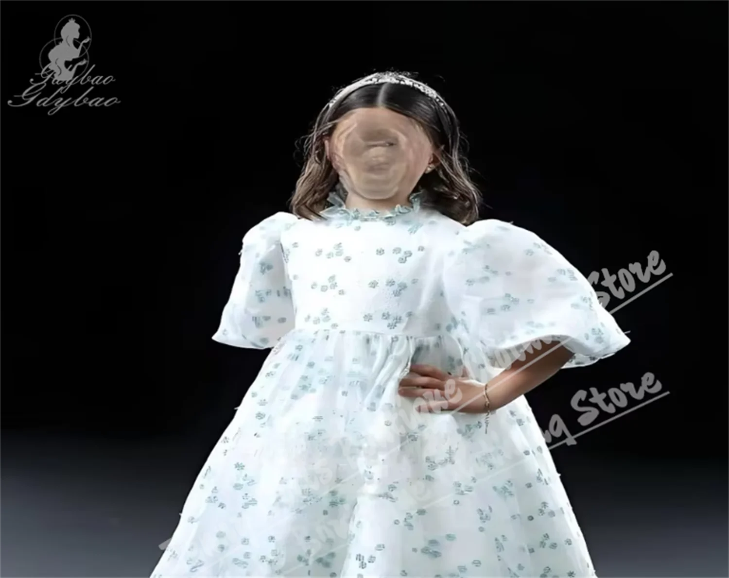 Custom Flower Girl Dresses Fluffy Turtleneck Embroidered Lace For Kids Wedding Birthday Party Beauty Pageant Prom Dresses