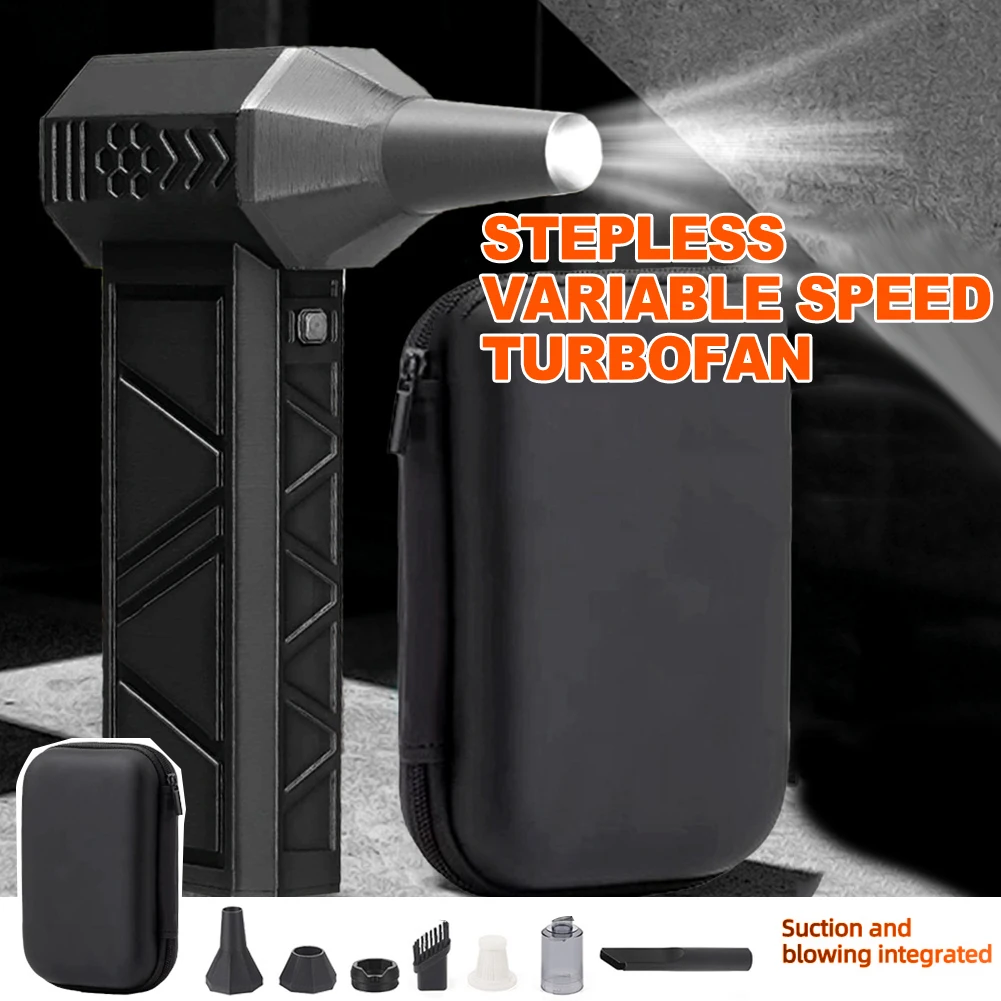 

140000 RPM Air Blower Battery Powered Whisper-Quiet Cleaner 150*86*40MM Duster Cleaner Tool Charging Mode Type-C