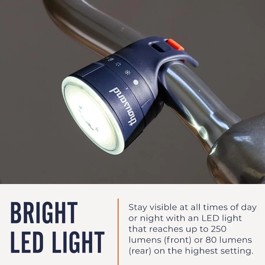 ضوء الدراجة المغناطيسي المسافر للركوب الليلي الآمن عالي التجويف قابل لإعادة الشحن LED للدراجة وإضاءة الدراجة الإلكترونية مع مصباح أمامي مزدوج #3