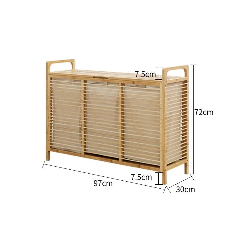 Simple multi-layer storage, dirty clothes storage basket, bedroom laundry basket, laundry room rack Nanzhu