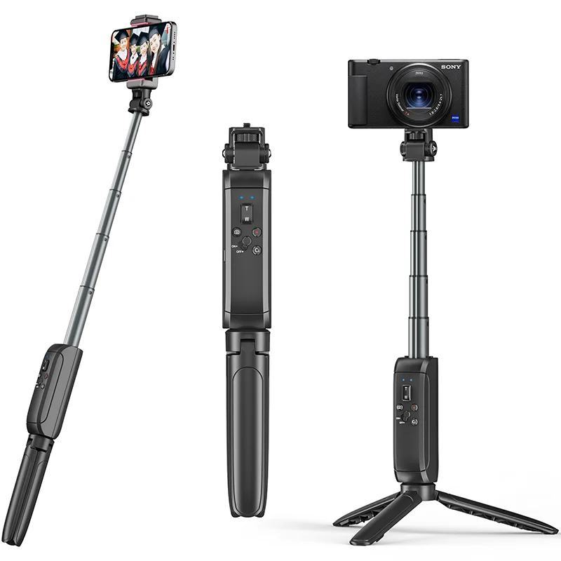 Ulanzi MT-40 Wireless Bluetooth Selfie Shooting Grip Tripod Bluetooth Remote for SONY ZVE-10 Smartphone Gopro Sports Camera