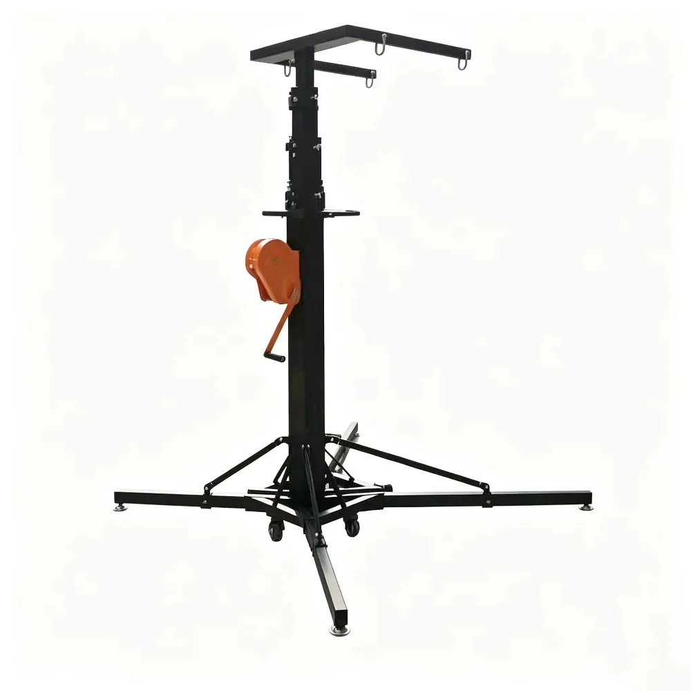 Heavy duty manual lifting bracket with a load-bearing capacity of 250 kilograms and adjustable height of 2-6 meters