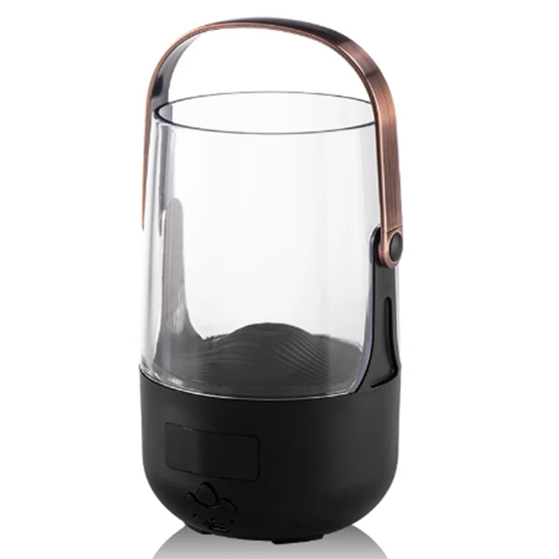 Umidificador com design de chama N89R e difusor de óleo essencial com mudança de cor LED e alimentação USB