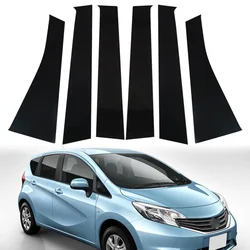 Fit For Nissan Note 2013 2014 2015 2016 2017 2018 2019 2020 Glossy Black Pillar Posts Window Cover Door Trim Accessories
