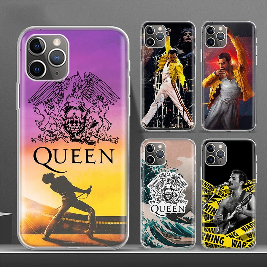 Rock Funky Freddie Mercury Queen Phone Case For iPhone 16 15 14 Plus 12 13 Mini 11 Pro Max X Xs  8 7 SE + Soft Fundas Coque Shel