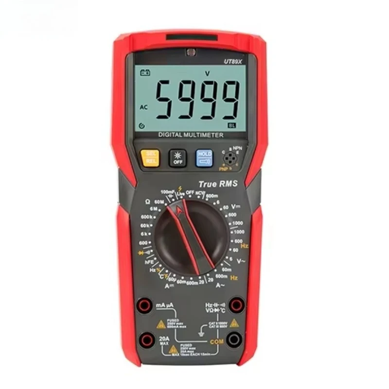 Handheld Digital Multimeter True RMS NCV Detector 20A Current AC DC Voltage Cap Resistance Multi Test Instrument UT89X UT89XD