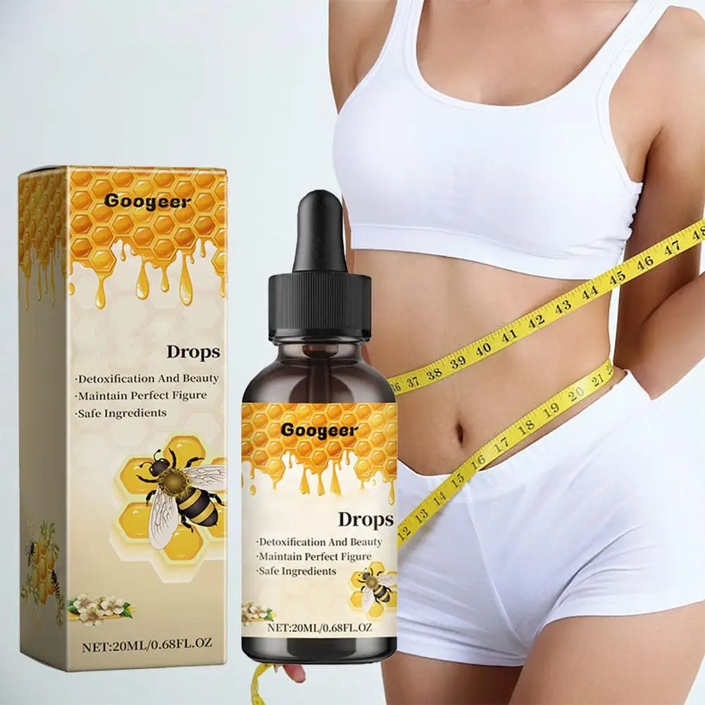 20ml Bee Slimming Oil Drops Fat Burning Belly Loss Fat Lose Weight Slim Down Natural Plant Extracted Weight Lose Essential