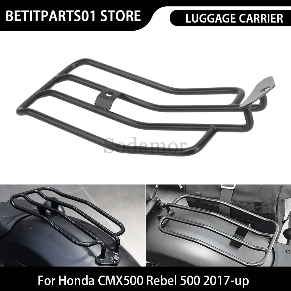 

Мотоциклетный стальной черный одиночный багажник на заднее сиденье для Honda CMX300 Rebel 300 2017-2021 CMX500 Rebel 500 2017-2021